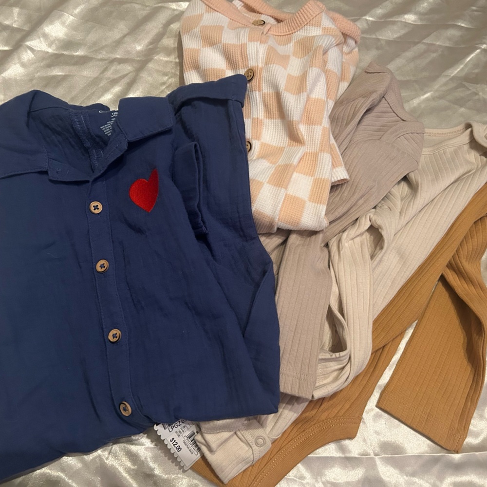 Lot of NWT 12m Fall Baby Clothes, bodysuits and jumpsuits